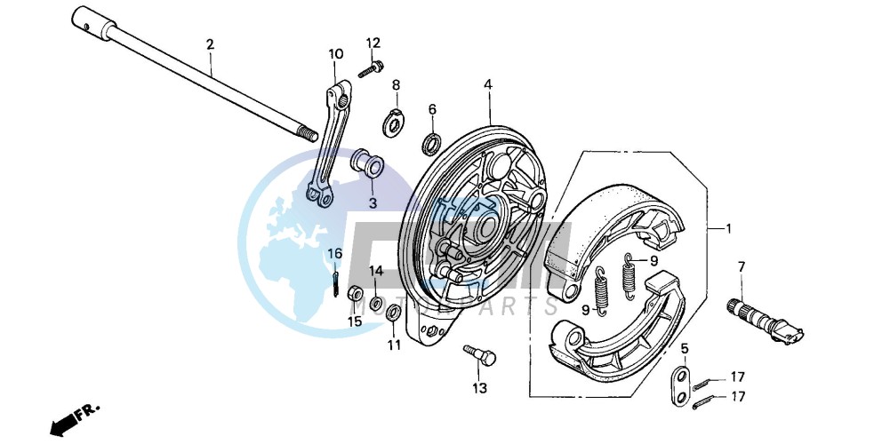 REAR BRAKE PANEL (VT1100C)