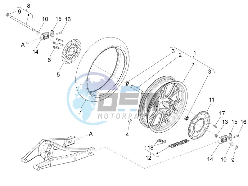 Rear wheel