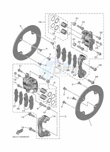 YXF1000EWS YX10FRPSN (B4JC) drawing REAR BRAKE CALIPER