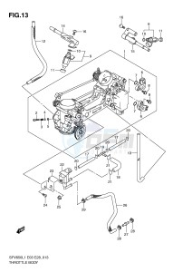 SFV650 (E3-E28) Gladius drawing THROTTLE BODY (SFV650L1 E33)