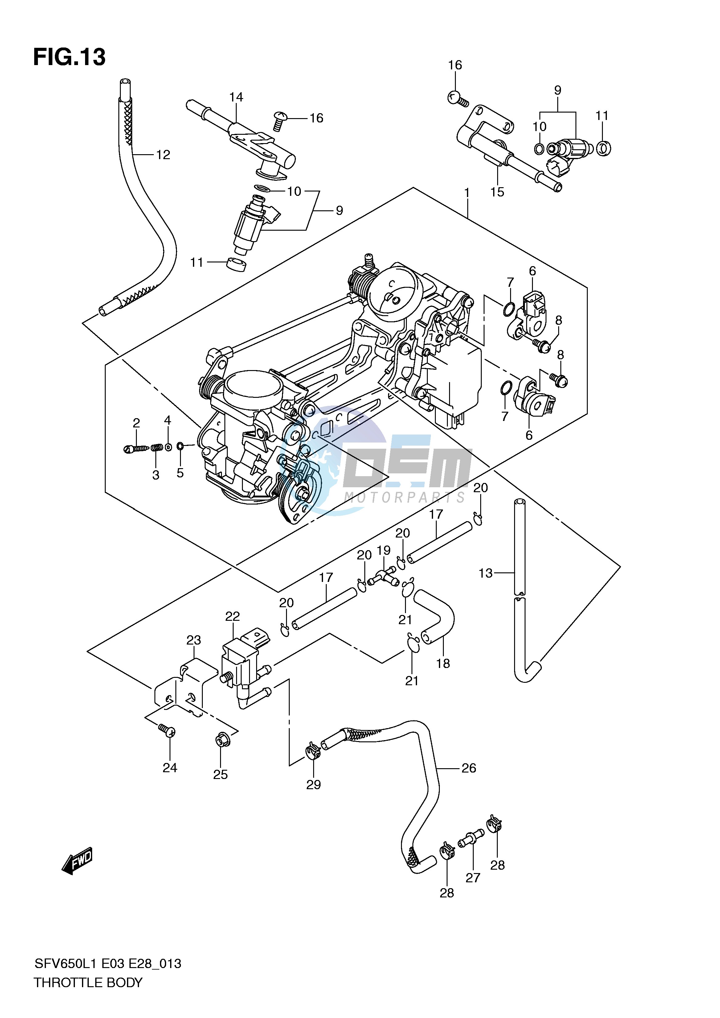 THROTTLE BODY (SFV650L1 E33)