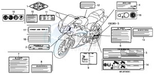 CBR600RRB drawing CAUTION LABEL