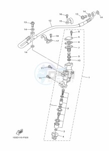 YZ125X (B1B5) drawing REAR MASTER CYLINDER