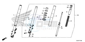 CTX1300AE CTX1300A UK - (E) drawing FRONT FORK