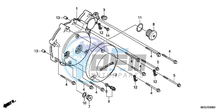 LEFT CRANKCASE COVER (VT750C2B/C2S/CS/C/CA)