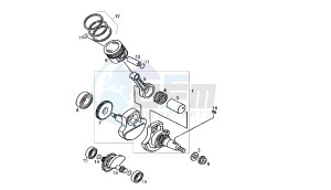 SENDA SM - 125 CC VTHSC2B1A 4T EU2 drawing CRANKSHAFT - CYLINDER - CYLINDER HEAD