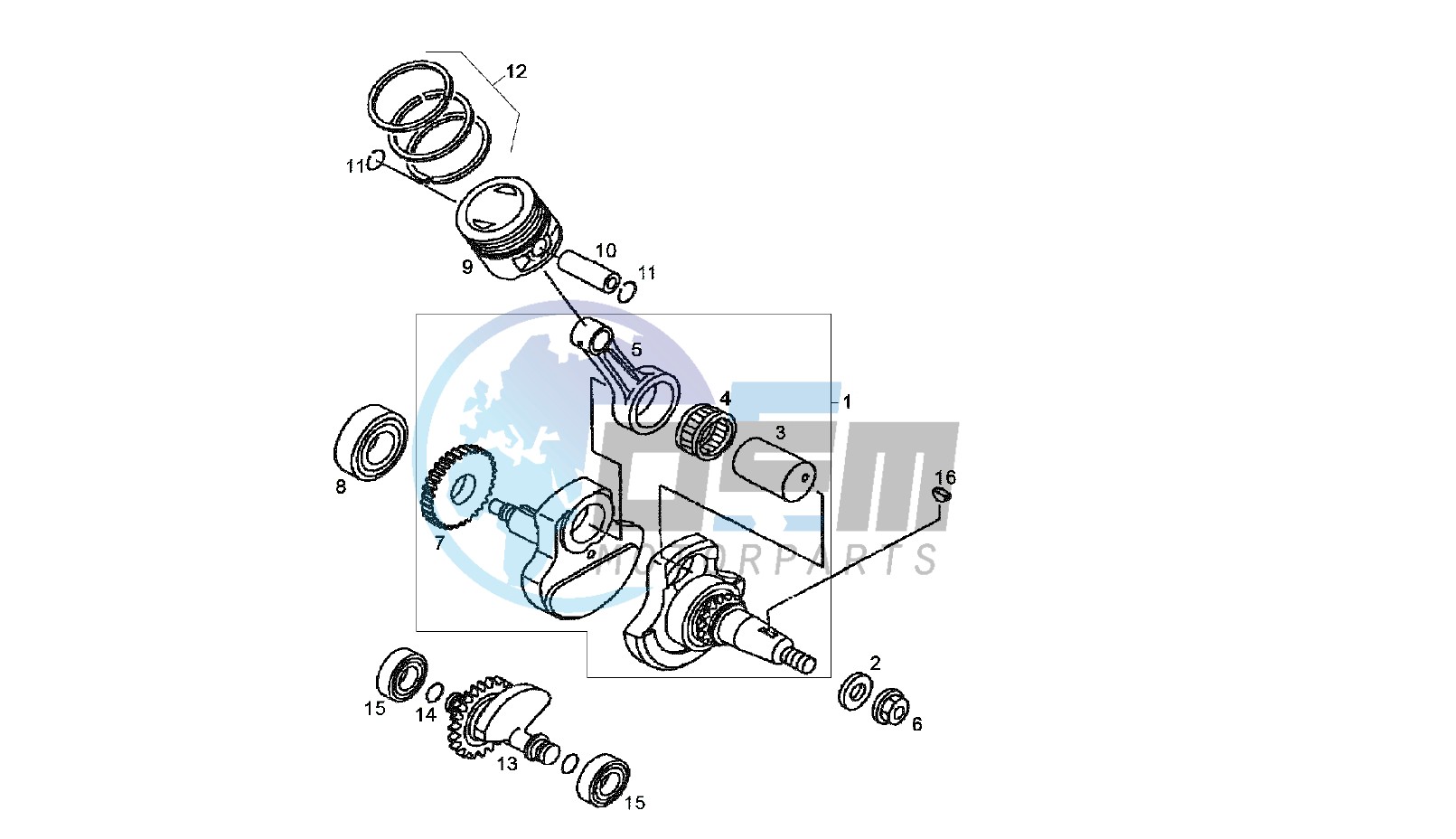 CRANKSHAFT - CYLINDER - CYLINDER HEAD