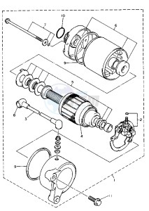 XJ S DIVERSION 600 drawing STARTING MOTOR