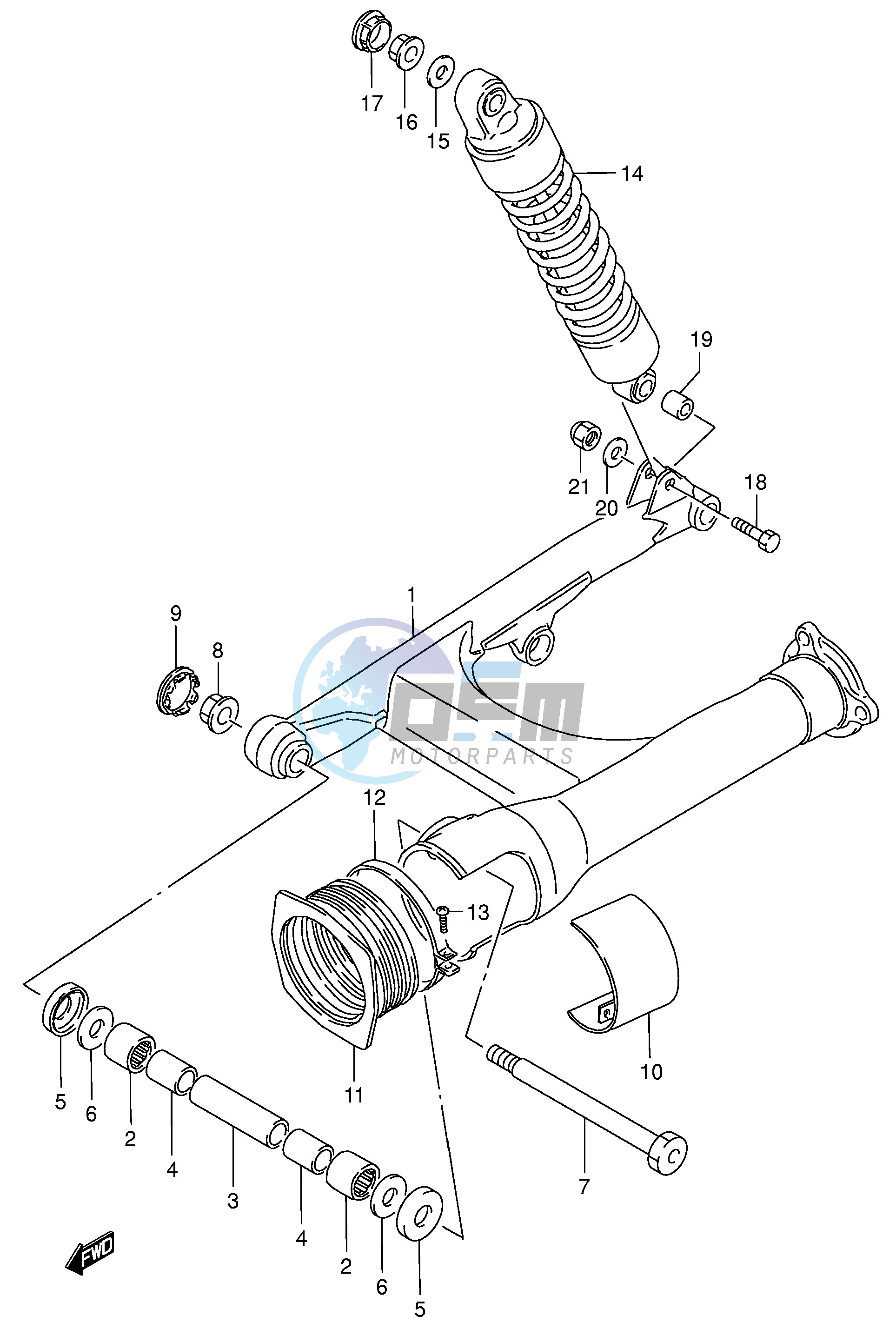 REAR SWINGING ARM