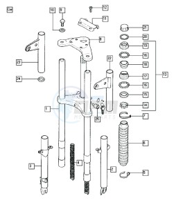 FLEXER_24-45kmh_W-Y 50 W-Y drawing Front fork