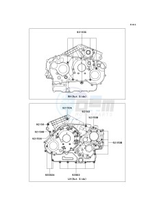 VN 1600 D [VULCAN 1600 NOMAD] (D6F-D8FA) D8F drawing CRANKCASE BOLT PATTERN