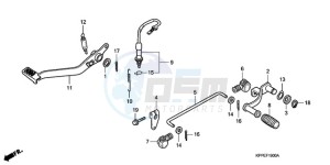 CBR125RWA France - (F / BLA CMF) drawing PEDAL