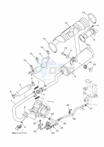 YFM450FWBD KODIAK 450 EPS (BEYK) drawing EXHAUST