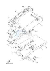 YFM350FWA GRIZZLY 350 4WD (1SG2) drawing EXHAUST