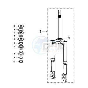 LUDIX 10 RORA SNAKE drawing FRONT FORK / STEERINGHEAD