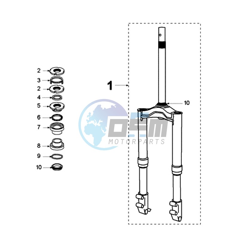 FRONT FORK / STEERINGHEAD