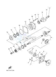 YXR700F YXR7FSPD RHINO 700 SPORTS EDITION (1RBM 1RBN 1RBP) drawing MIDDLE DRIVE GEAR