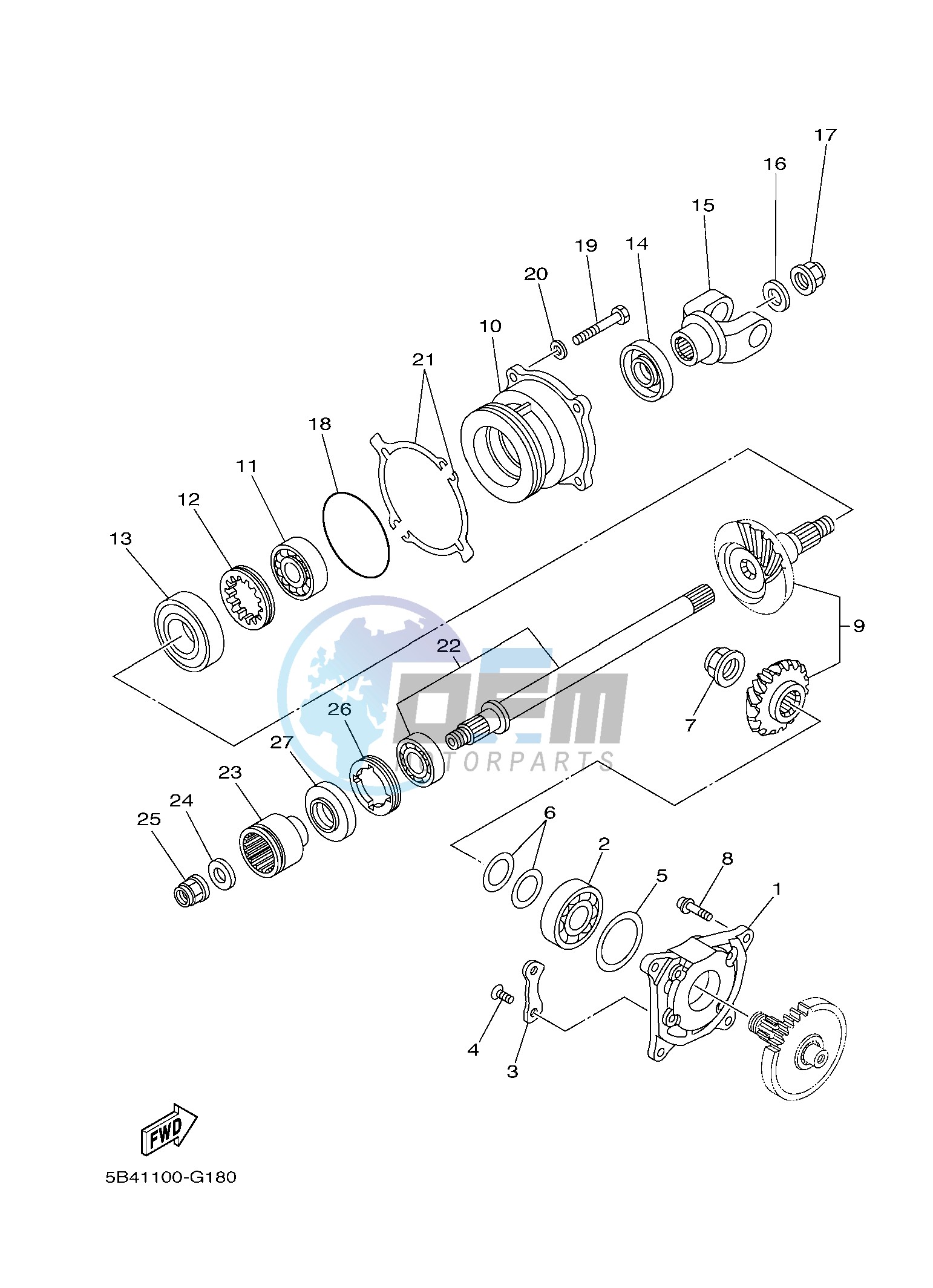 MIDDLE DRIVE GEAR