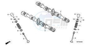 CB1300SA9 Europe Direct - (ED / ABS BCT MME TWO) drawing CAMSHAFT/VALVE