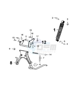 VIVA DA drawing REAR SHOCK AND STAND