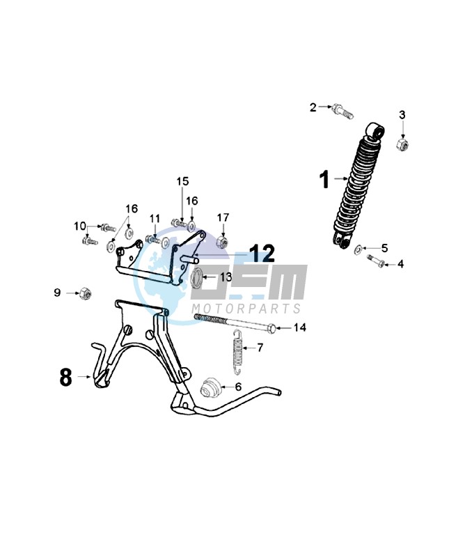 REAR SHOCK AND STAND