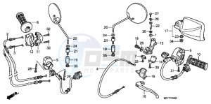 XL700VB drawing HANDLE LEVER/SWITCH/CABLE