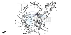 XL125V VARADERO drawing FRAME BODY (XL125V1/2/3/4/5/6)