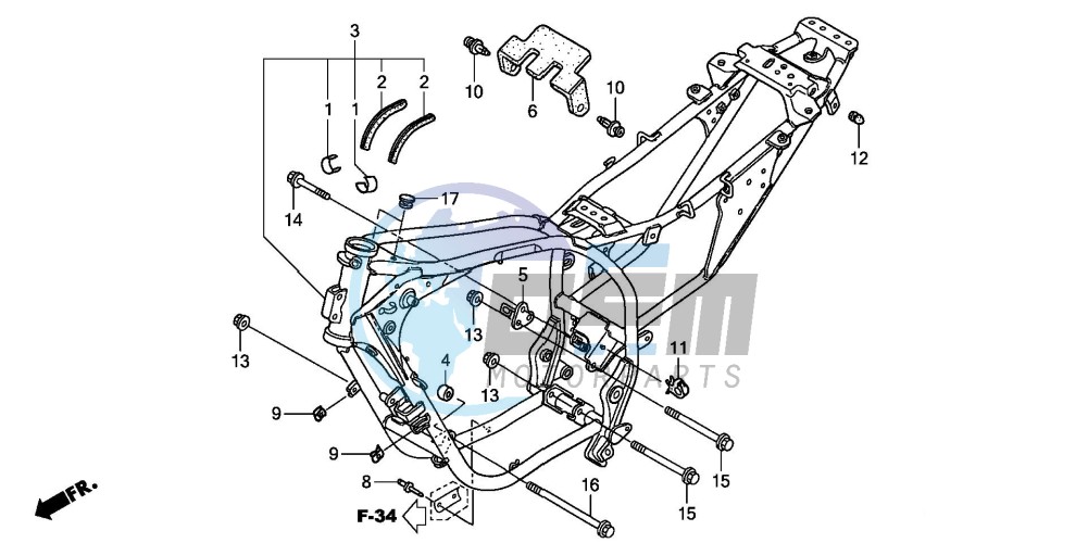 FRAME BODY (XL125V1/2/3/4/5/6)