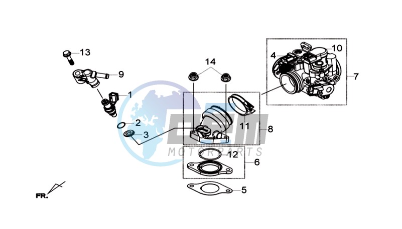 INLET /  FUEL INJECTOR /  THROTTLE VALVE