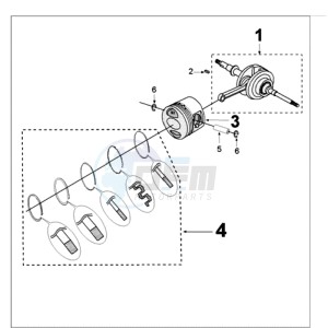 KISBEE MX A drawing CRANKSHAFT AND CYLINDER