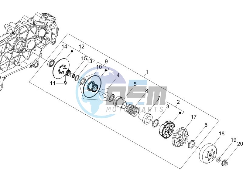 Driven pulley