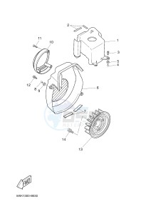 BW'S 50 (2B6K) drawing AIR SHROUD & FAN