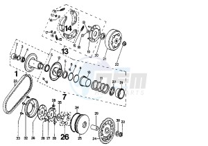 SPEEDAKE - 50 cc drawing CLUTCH FOR PUMP KEIHIN