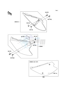 KX85 / KX85 II KX85B7F EU drawing Side Covers