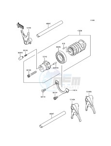 W800 EJ800AFFA GB XX (EU ME A(FRICA) drawing Gear Change Drum/Shift Fork(s)