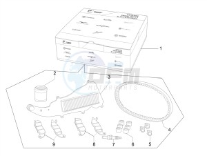 GTS 125 E4 ABS 4T SUPER (EMEA) drawing Complete wear and maintenance kit