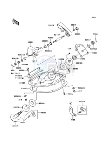 JET SKI STX-12F JT1200D7F FR drawing Handle Pole