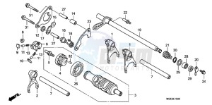 VFR1200FD VFR1200F UK - (E) drawing GEARSHIFT DRUM (VFR1200F)