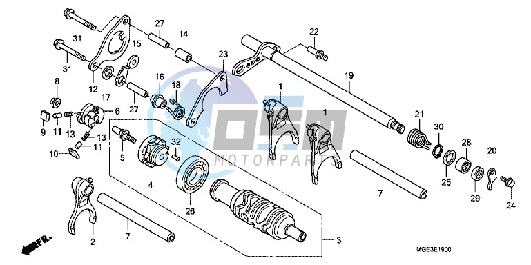 GEARSHIFT DRUM (VFR1200F)