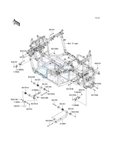 KRF 750 D [TERYX 750 4X4] (D8F) D8F drawing ENGINE MOUNT