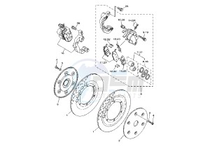 XV A WILD STAR 1600 drawing FRONT BRAKE CALIPER