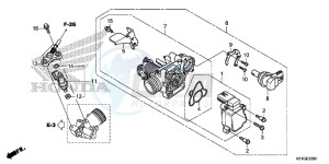 SH125DG SH125D E drawing THROTTLE BODY/FUEL INJECTOR