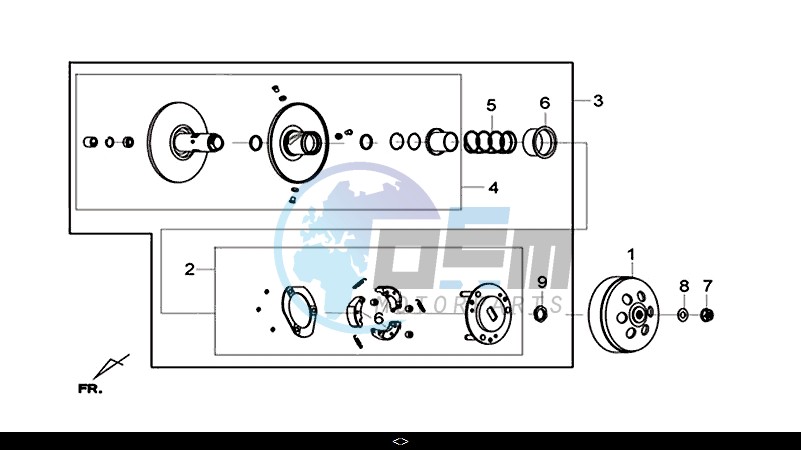 DRIVEN PULLEY ASSY