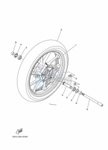 MT-09 MTN850-A (BS2T) drawing FRONT WHEEL