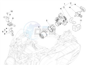 Medley 125 4T ie ABS E4 (EMEA) drawing Throttle body - Injector - Induction joint