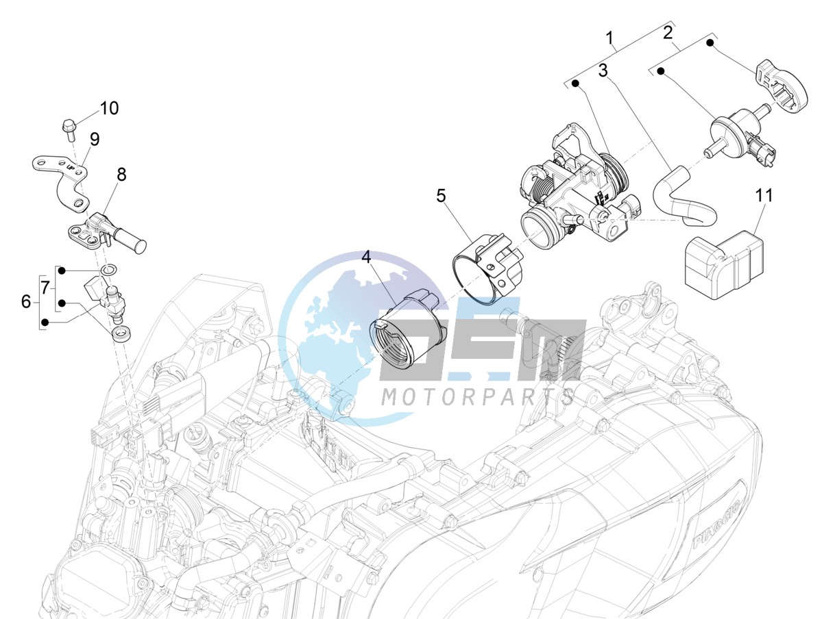 Throttle body - Injector - Induction joint