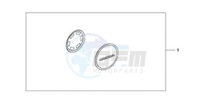 CBF1000SA UK - (E / ABS MKH) drawing CRANKCASE COVER PEARL COOL WHITE