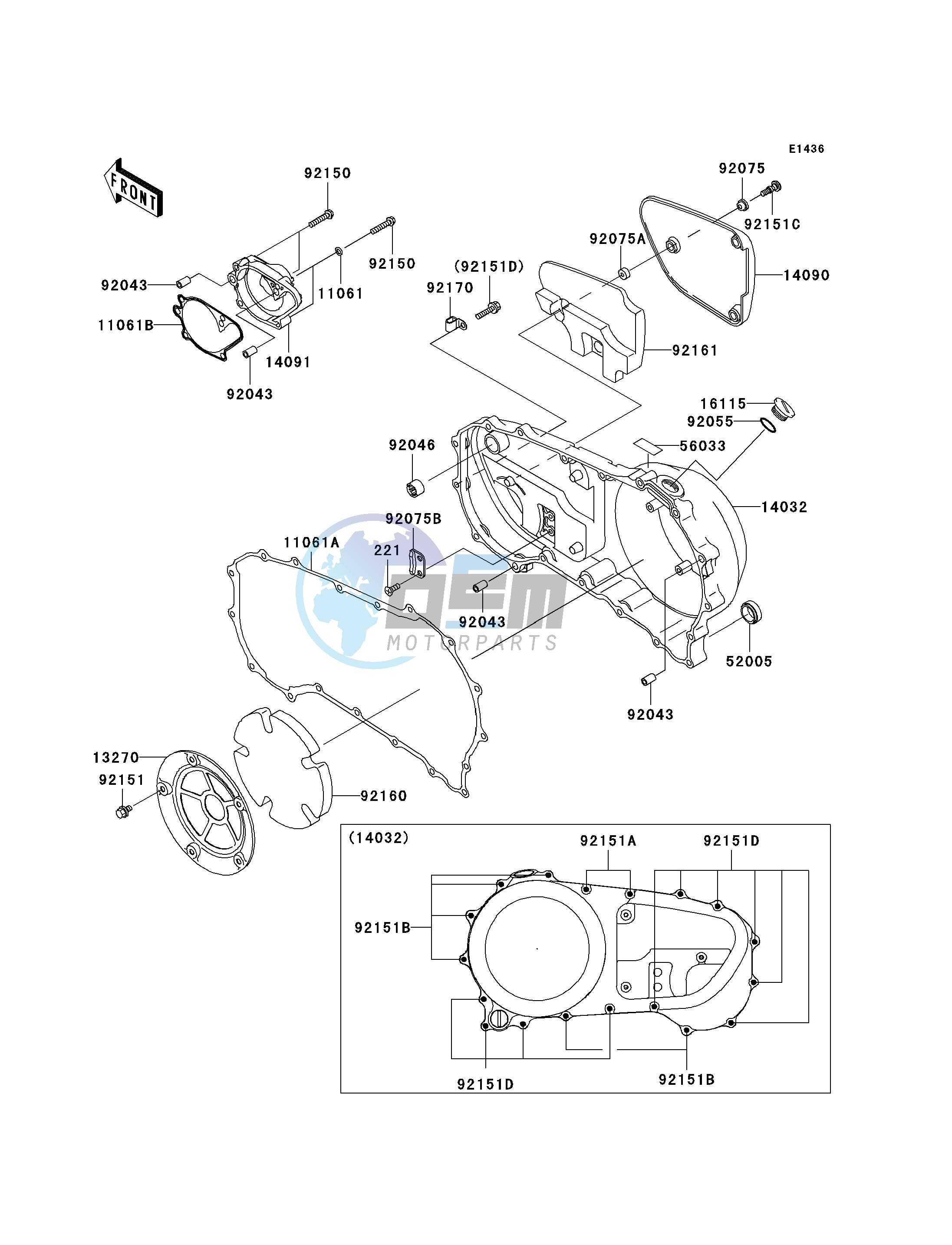 RIGHT ENGINE COVER-- S- -