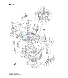 VZ800L1 drawing FRONT CYLINDER HEAD