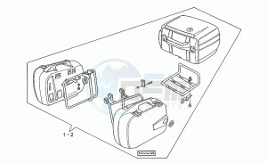 California 1100 EV (V11 EV Usa) EV (V11 EV Usa) drawing Side cases - top box